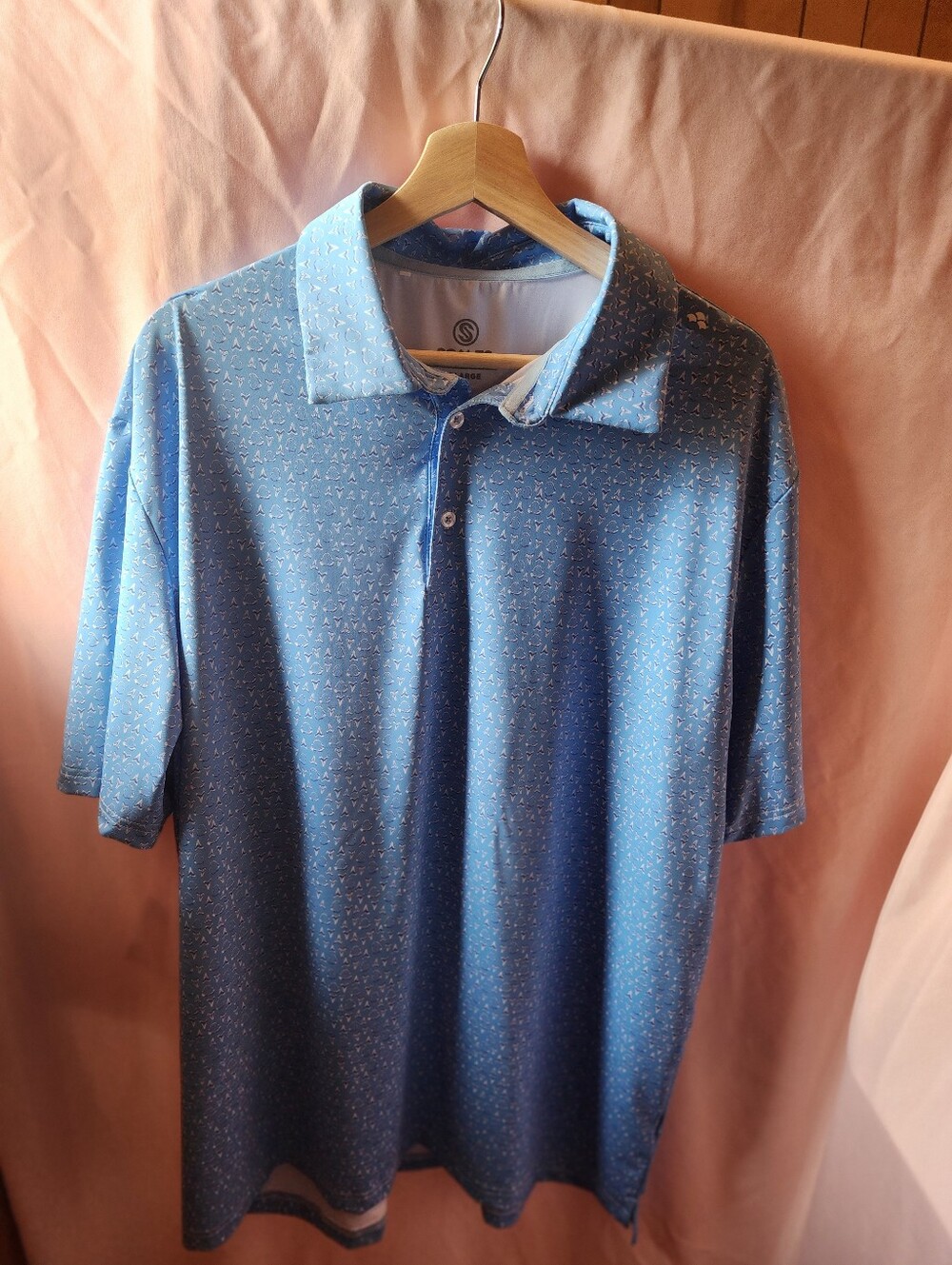 Scales Men's Blue Short Sleeve Polo Shirt XL